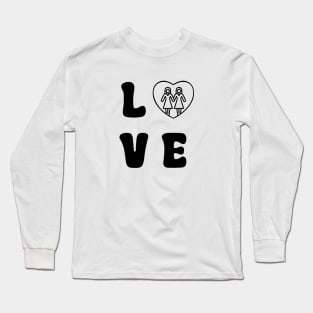 Love Lesbians Black Long Sleeve T-Shirt